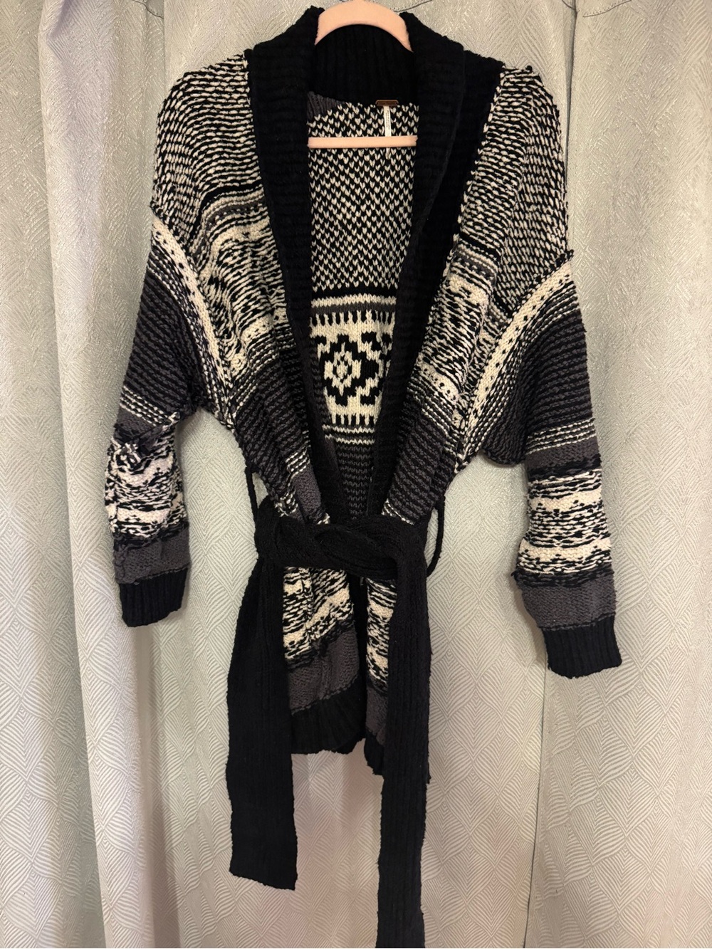 Free People Cozy Cabin Belted Cardigan